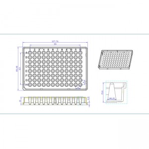 0.1ml 100ul 96-Well Full Skirt PCR Plate