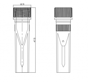 سکرو کیپ 0.5ml کریووییل ټیوب