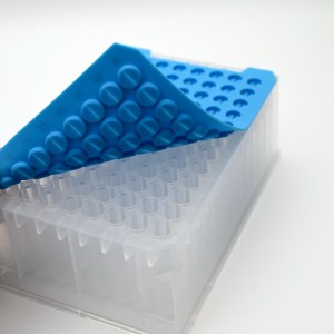 Зәңгәр PTFE мөһерләү матасы 96 түгәрәк кое MicroPlate өчен