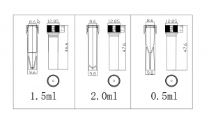 Tubo criovial con tapón de rosca de 1,5 ml